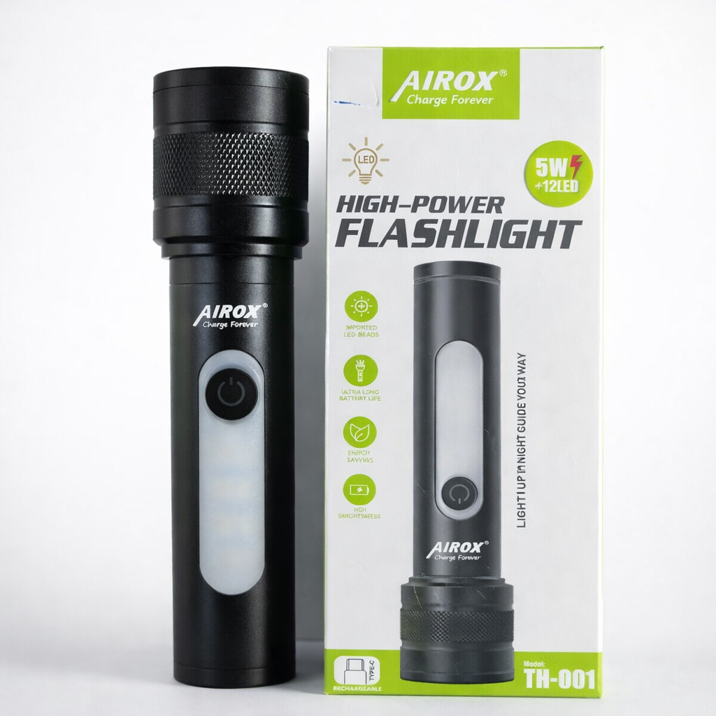 Airox TH-001 5W Rechargeable Flashlight – Type-C Charging