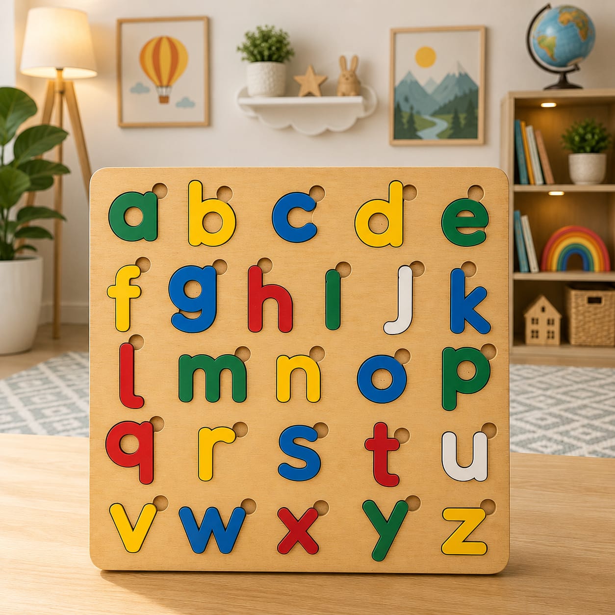 Wooden Alphabet Puzzle Board for Kids