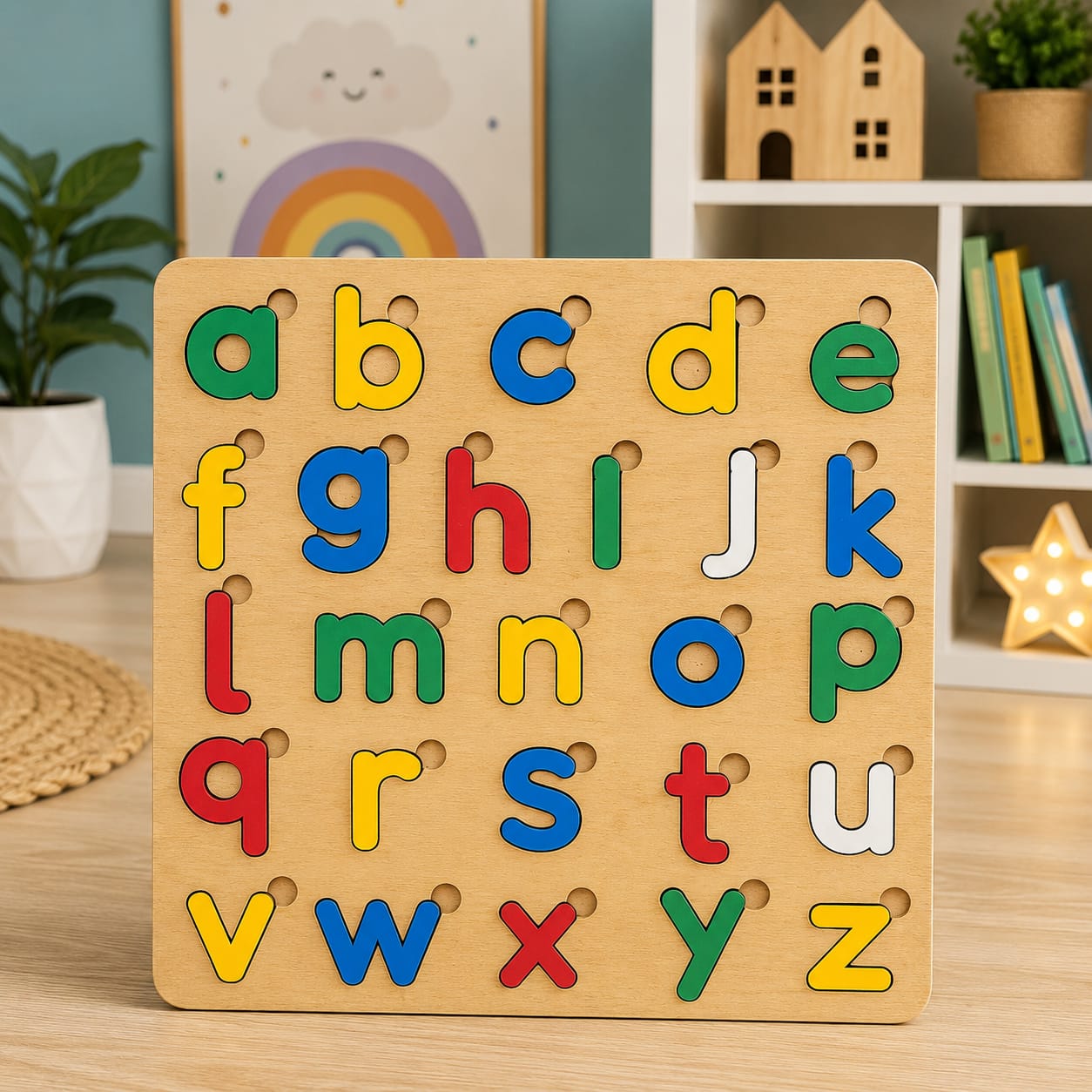 Wooden Alphabet Puzzle Board for Kids