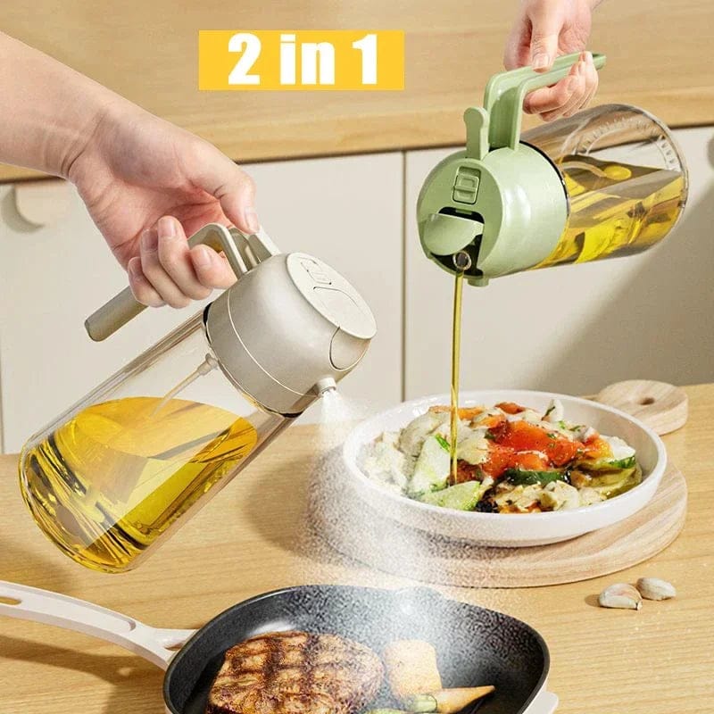 2-in-1 Oil Sprayer Bottle – Spray & Pour Oil Dispenser