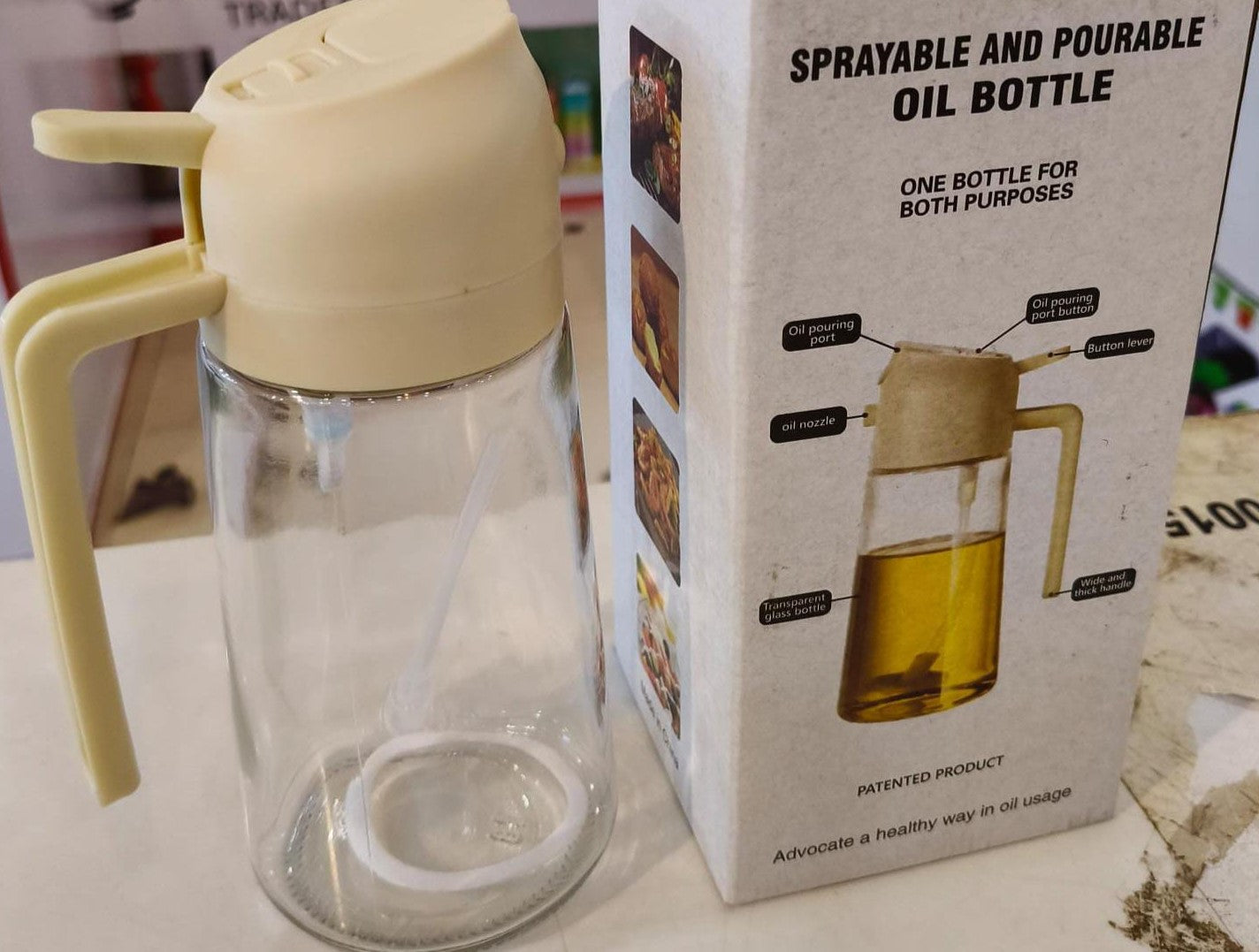 2-in-1 Oil Sprayer Bottle – Spray & Pour Oil Dispenser