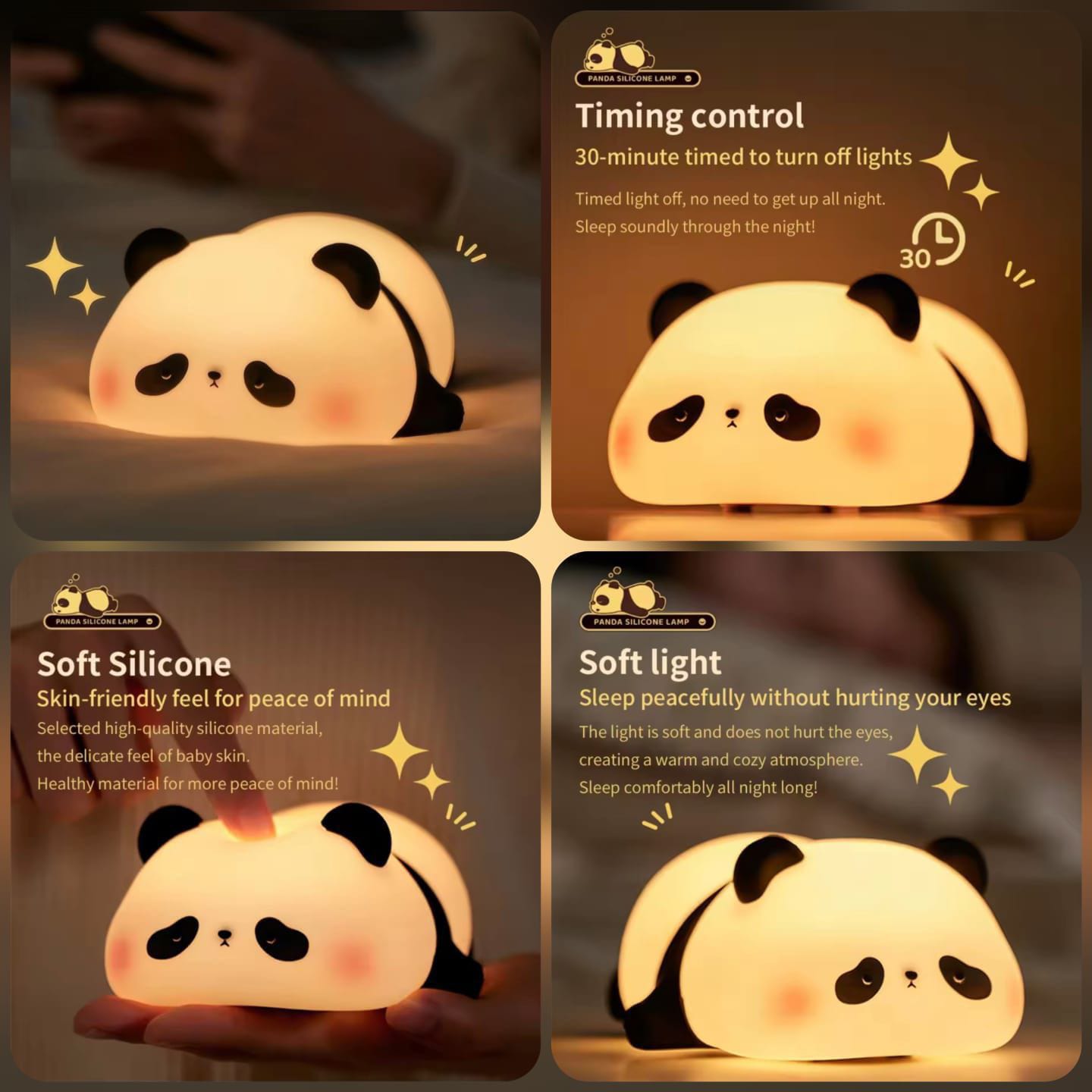Rechargeable Panda Silicone Night Light